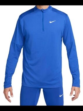 Nike Royal Blue Dri-FIT Half-Zip Athletic Top